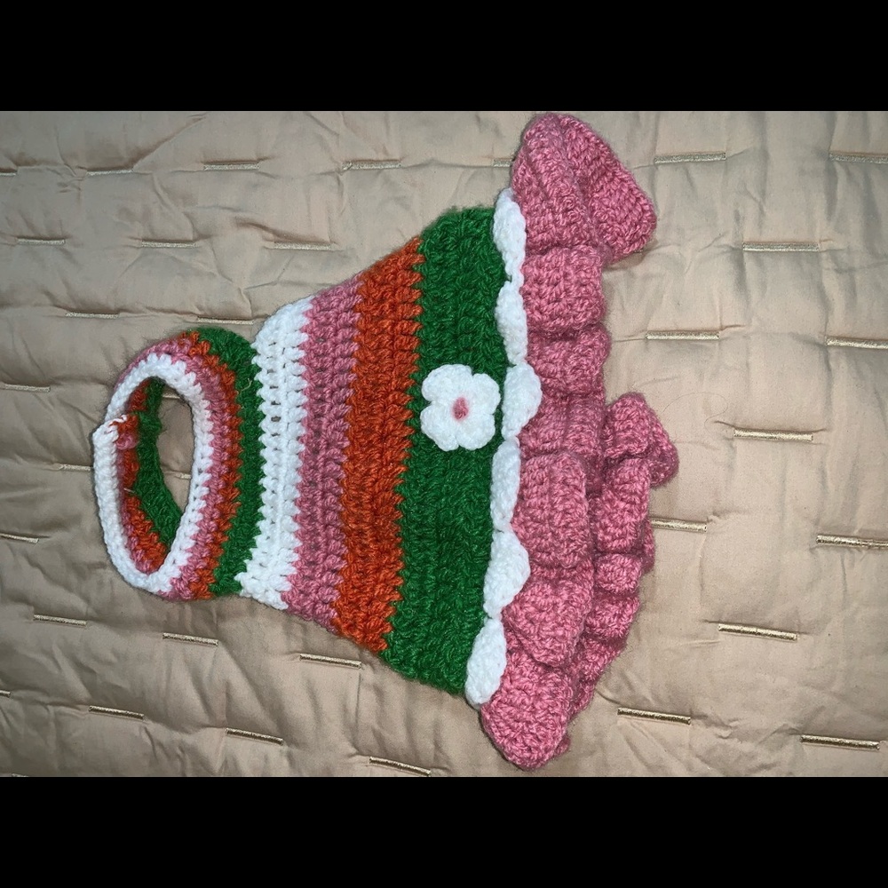 Dog sweater hand made knitted